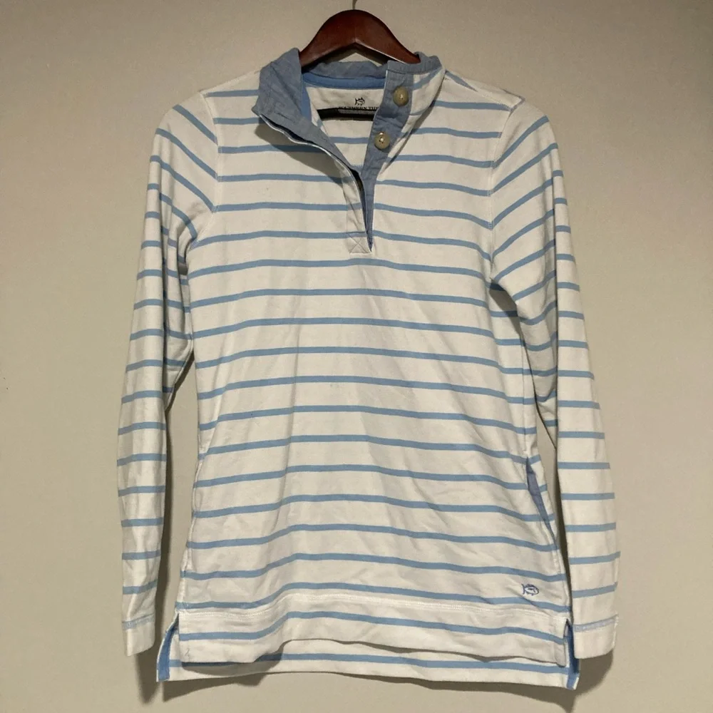 Southern Tide Striped Skiptide Pullover